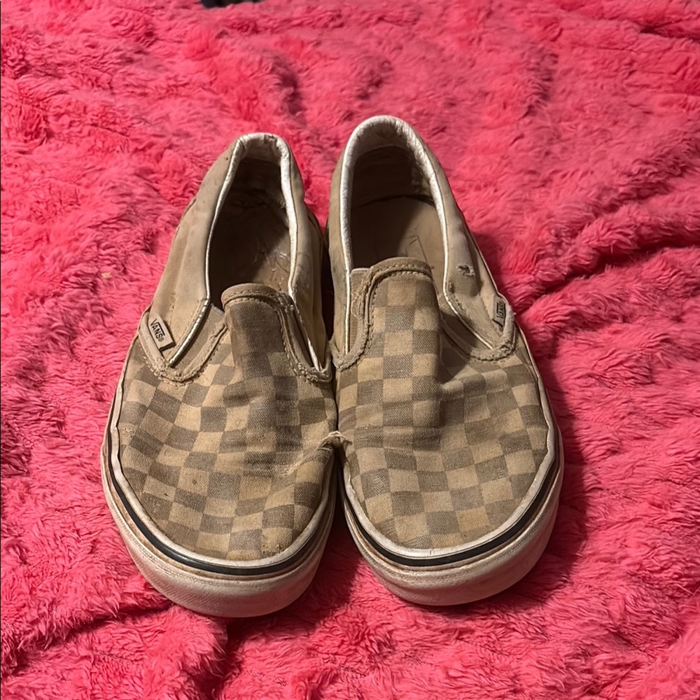Vans Brown Slip-On Sneakers Classic Style